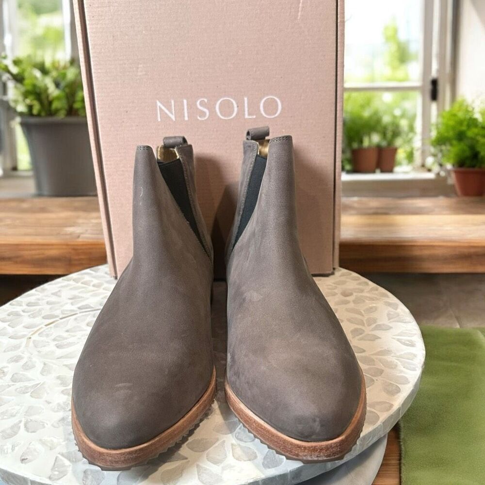 NISOLO Anthropologie $228 Chelsea Boots Women’s 11 Leather Ankle NEW Sustainable - Picture 7 of 13